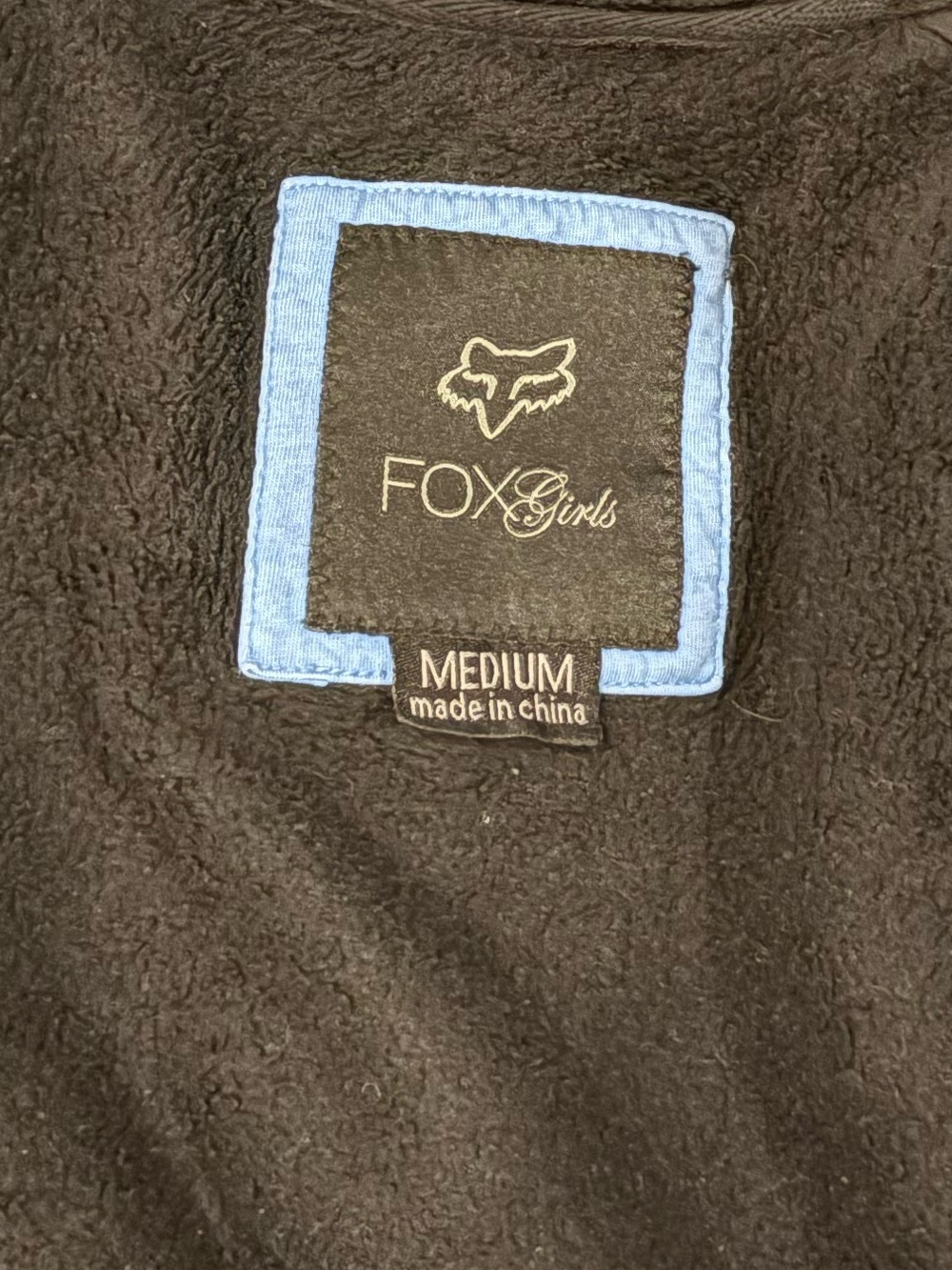 Fox Girls Black Logo Head Zip-up Hoodie Size M - Picture 9 of 9